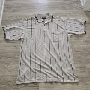 Vintage Knights Sportswear Polo Striped Short Sleeve Shirt Mens XL